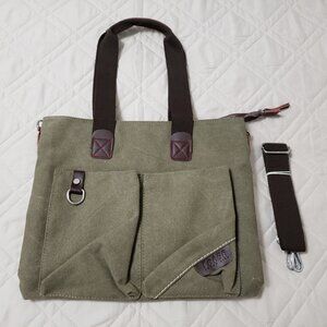 ToLFE Tough Life NWOT Green Satchel Handbag Tote Purse Shoulder Bag